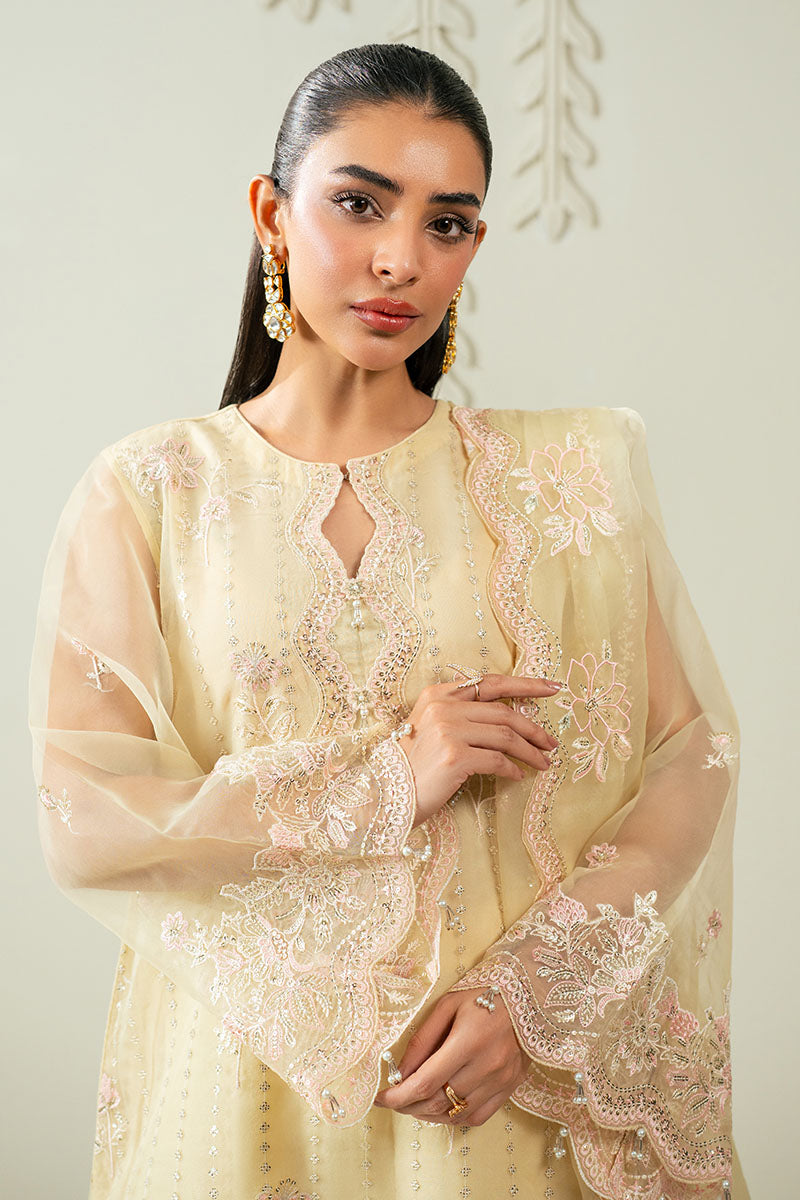 Cross Stitch | Luxury Pret | Rosette Glow -3PC (Shirt, Trouser & Dupatta), image 3