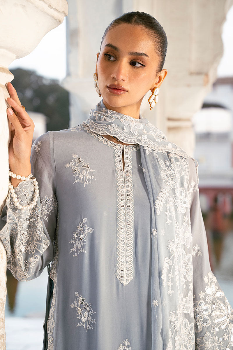 Cross Stitch | Luxury Pret | Grey Melange-3PC (Shirt, Trouser & Dupatta)-2