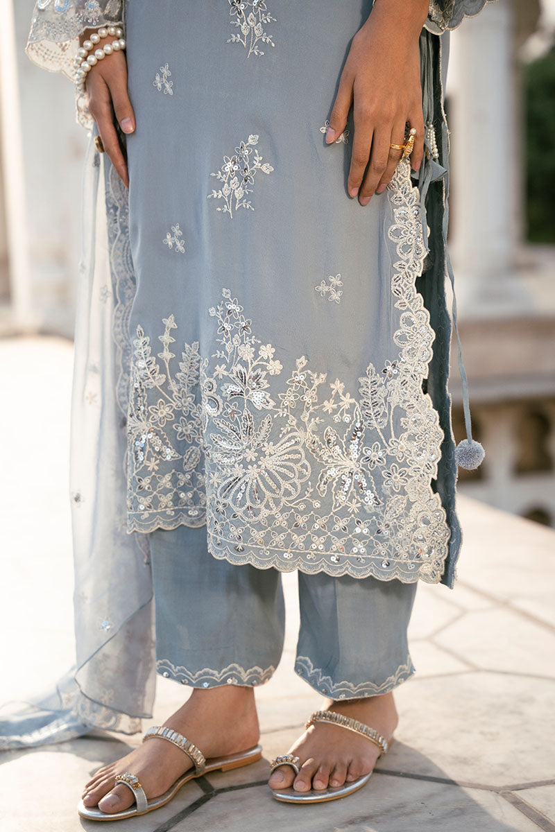 Cross Stitch | Luxury Pret | Grey Melange-3PC (Shirt, Trouser & Dupatta)-3