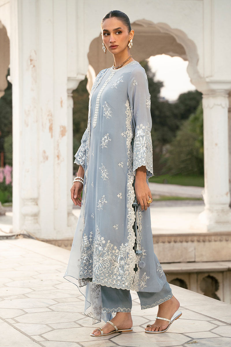 Cross Stitch | Luxury Pret | Grey Melange-3PC (Shirt, Trouser & Dupatta)-4