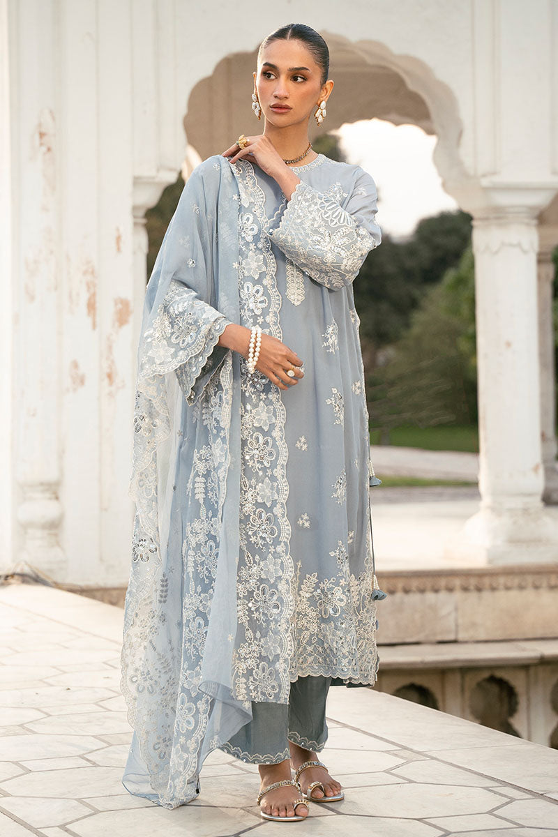 Cross Stitch | Luxury Pret | Grey Melange-3PC (Shirt, Trouser & Dupatta)-1