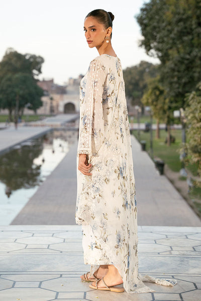 Cross Stitch | Luxury Pret | White Tulip-3PC (Shirt, Trouser & Dupatta)