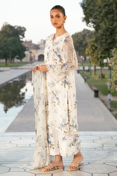 Cross Stitch | Luxury Pret | White Tulip-3PC (Shirt, Trouser & Dupatta)
