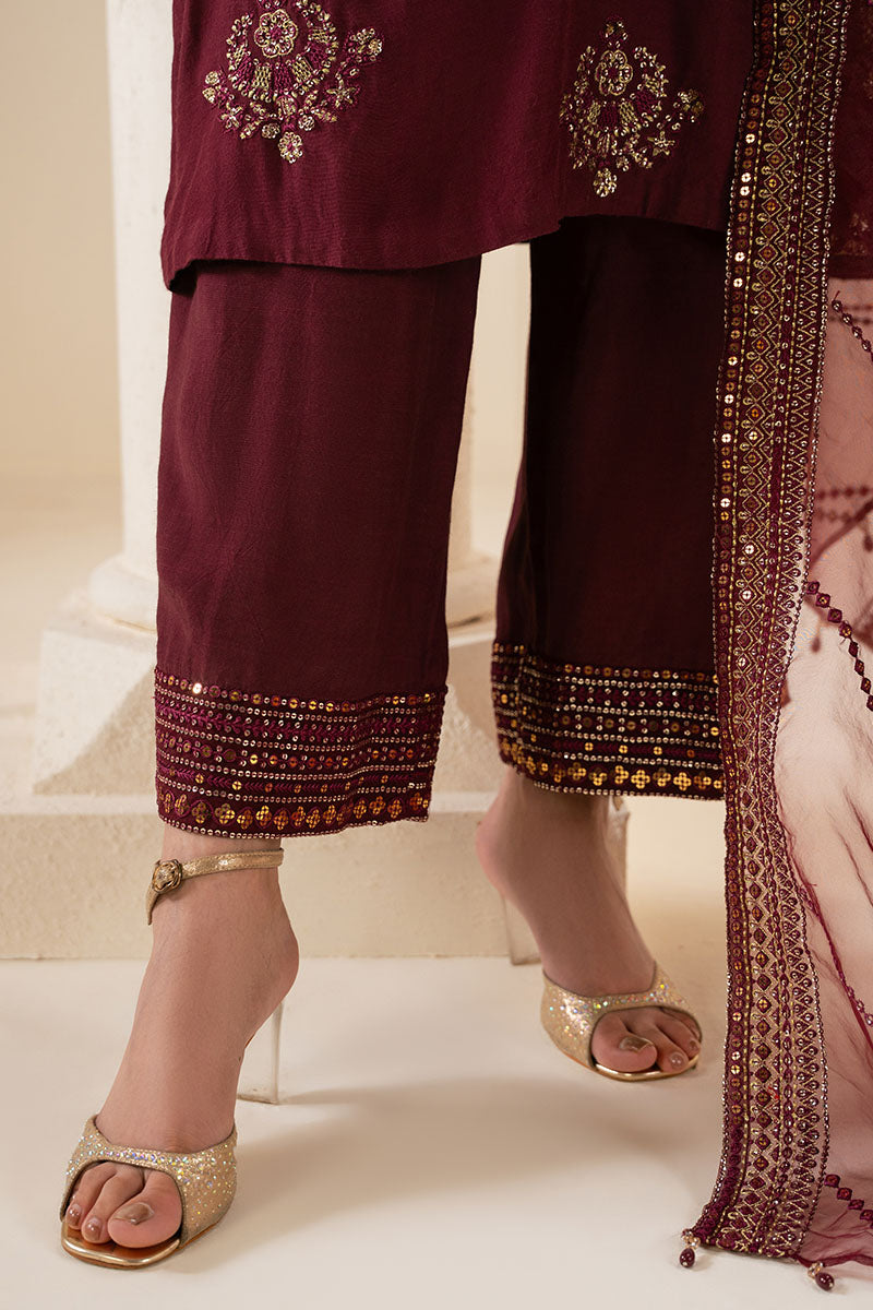 Cross Stitch | Luxury Pret | Shadow Ruby-3PC (Shirt, Trouser & Dupatta), image 5
