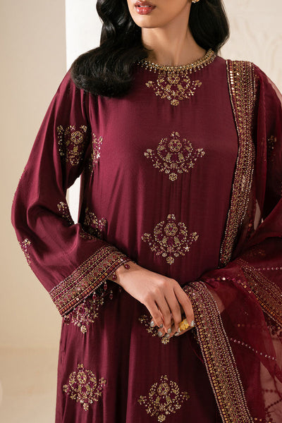 Cross Stitch | Luxury Pret | Shadow Ruby-3PC (Shirt, Trouser & Dupatta)