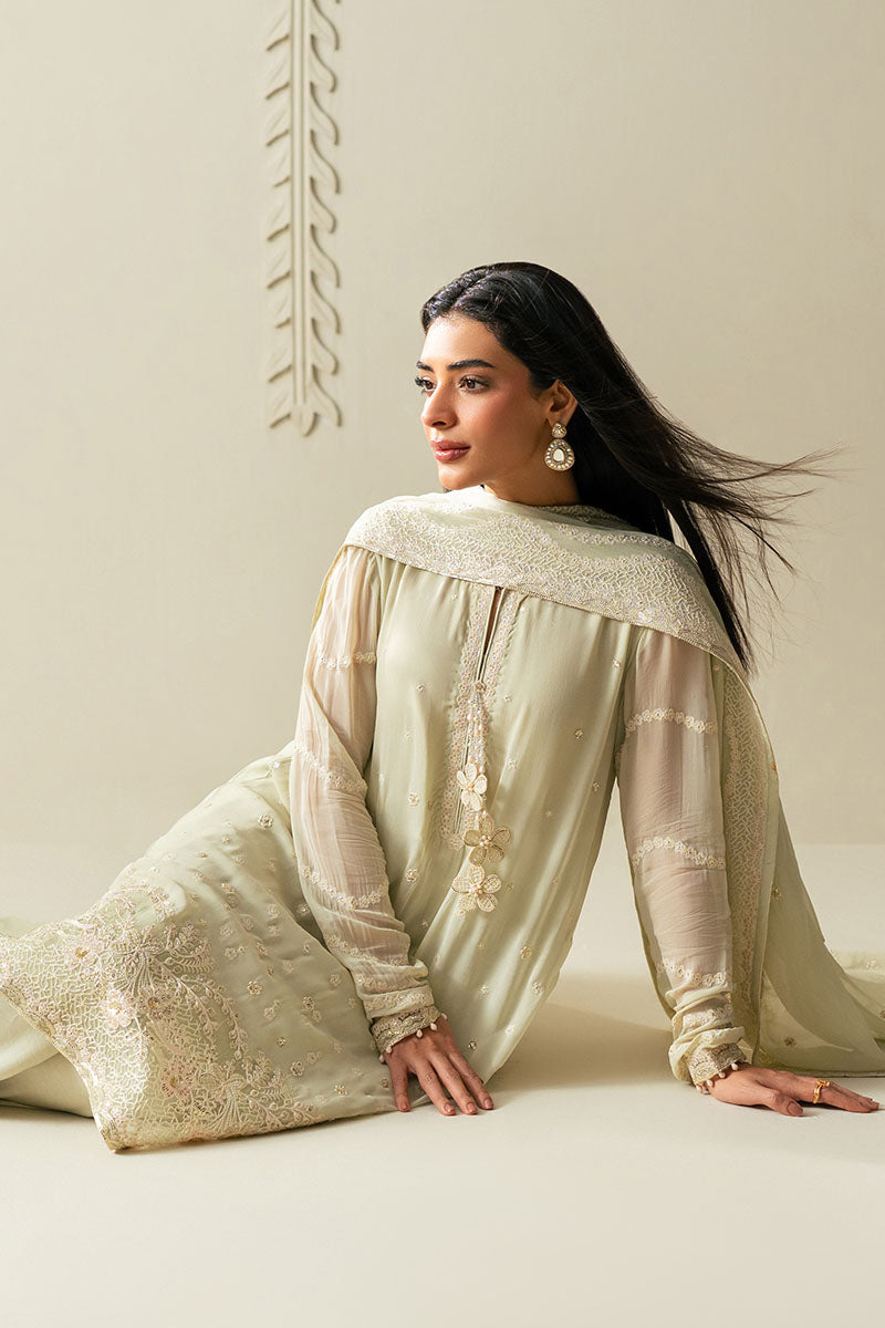 Cross Stitch | Luxury Pret | Minty Pale -3PC (Shirt, Trouser & Dupatta), image 3