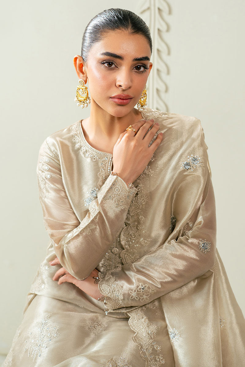 Cross Stitch | Luxury Pret | Metallic Muse-2PC (Shirt & Dupatta)-4