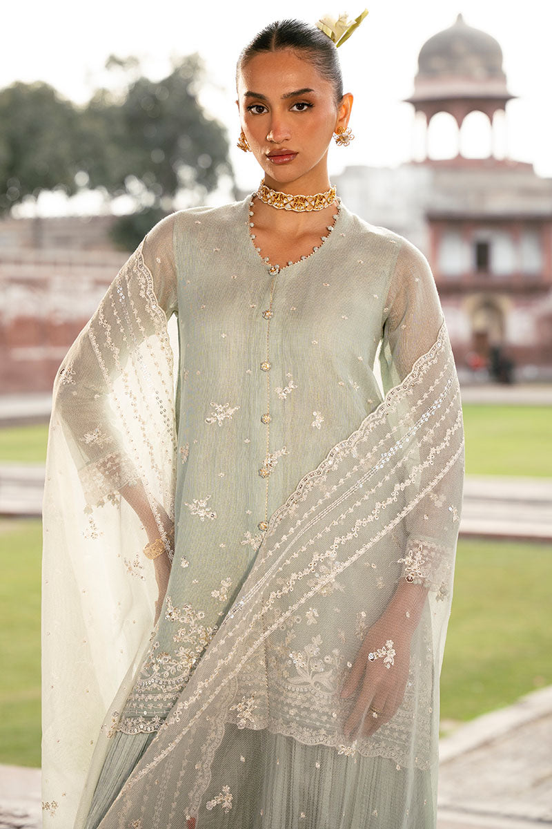 Cross Stitch | Luxury Pret | Mint Haze-3PC (Shirt, Trouser & Dupatta), image 3