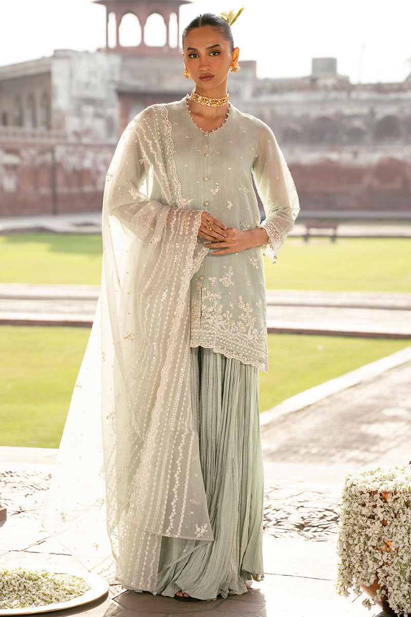 Cross Stitch | Luxury Pret | Mint Haze-3PC (Shirt, Trouser & Dupatta)