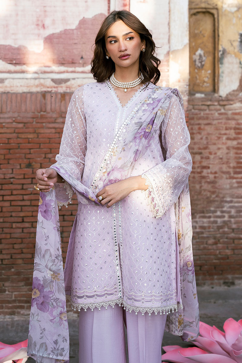 Cross Stitch | Luxury Pret | Petal Splash-3PC (Shirt, Trouser & Dupatta)-4
