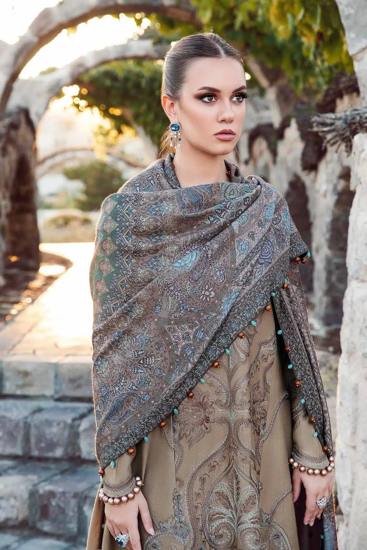 Maria B | M Prints Winter 23 | MPT-2003-A by Designer Maria B - House of Maryam - Pakistani Designer Ethnic Wear in {{ shop.shopifyCountryName }}