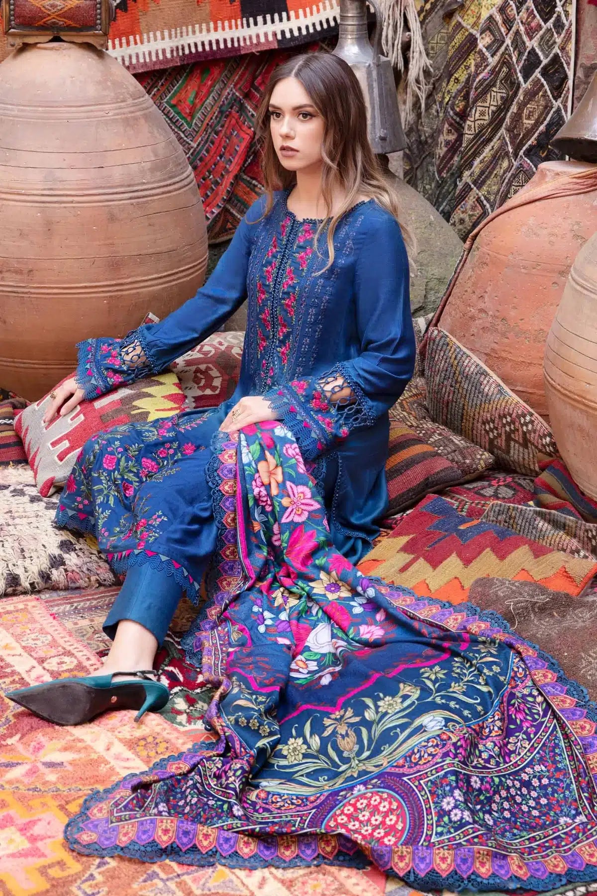 Maria B | M Prints Winter 23 | MPT-2004-B by Designer Maria B - House of Maryam - Pakistani Designer Ethnic Wear in {{ shop.shopifyCountryName }}