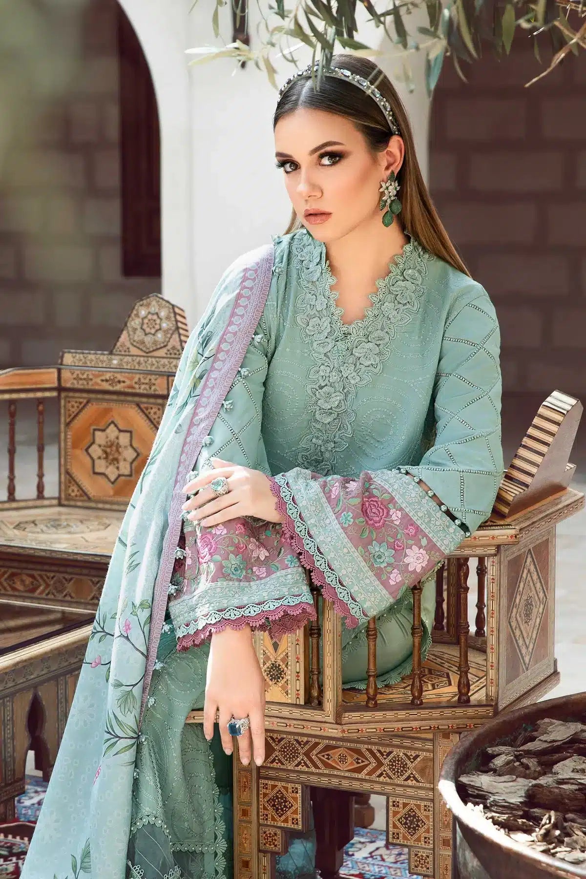 Maria B | M Prints Winter 23 | MPT-2006-A by Designer Maria B - House of Maryam - Pakistani Designer Ethnic Wear in {{ shop.shopifyCountryName }}