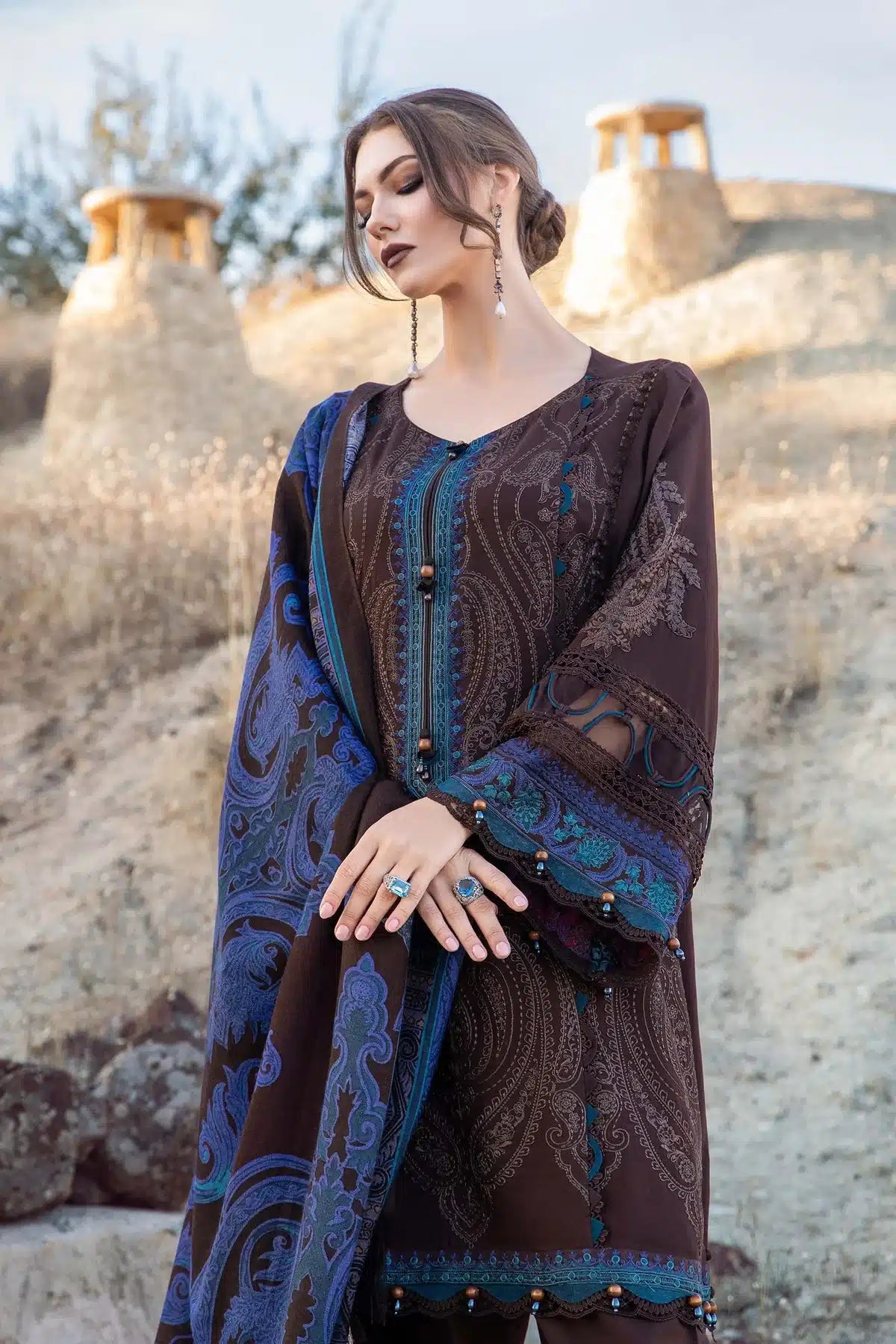 Maria B | M Prints Winter 23 | MPT-2008-B by Designer Maria B - House of Maryam - Pakistani Designer Ethnic Wear in {{ shop.shopifyCountryName }}