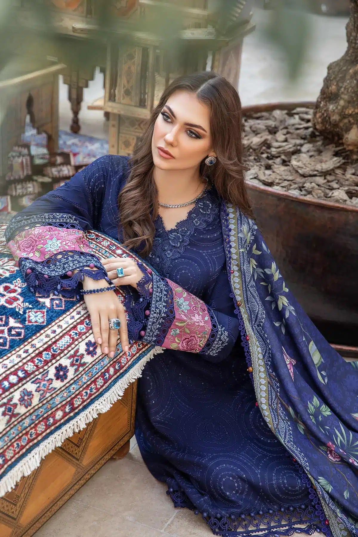 Maria B | M Prints Winter 23 | MPT-2001-B by Designer Maria B - House of Maryam - Pakistani Designer Ethnic Wear in {{ shop.shopifyCountryName }}