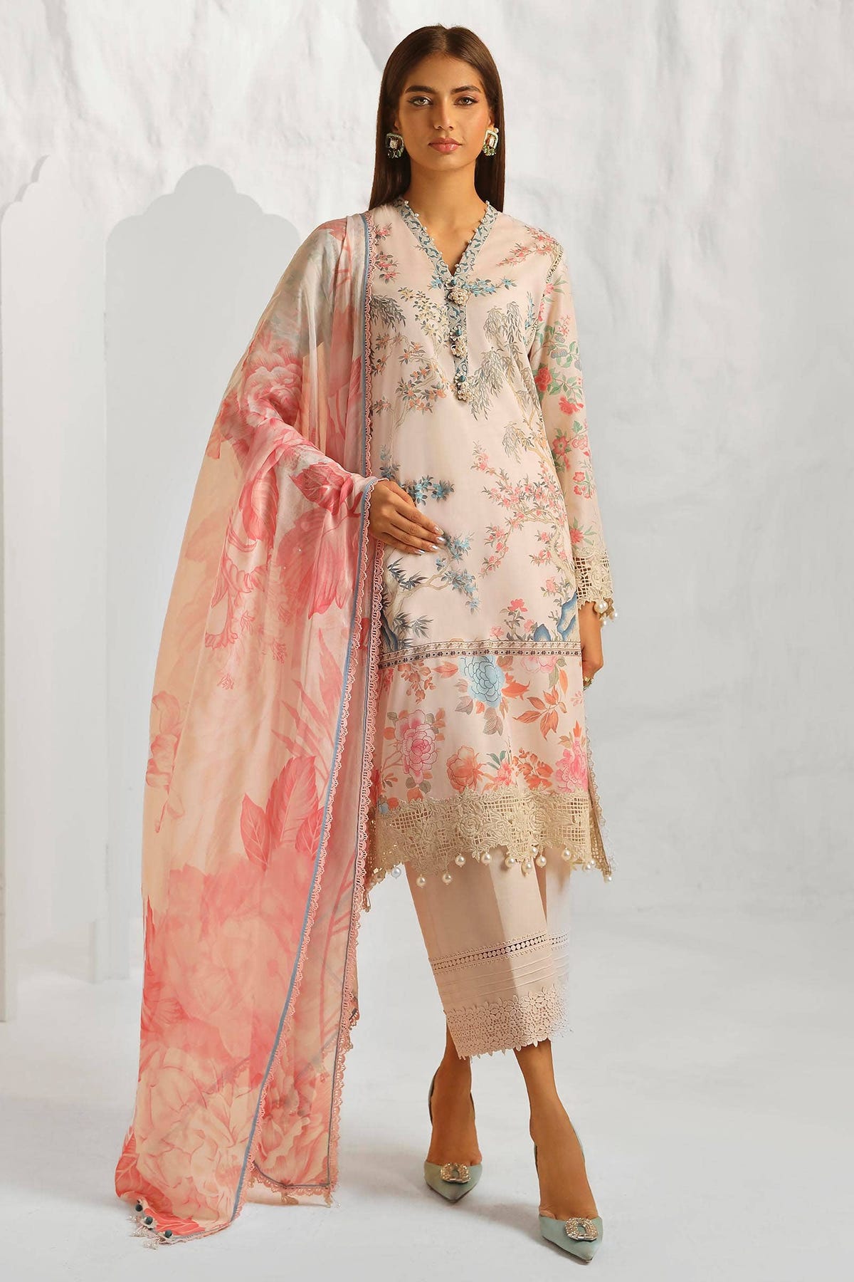Sana Safinaz | Muzlin Summer 24 | 001A-CI -  Sana Safinaz Luxury - Original Designer Dress - House of Maryam