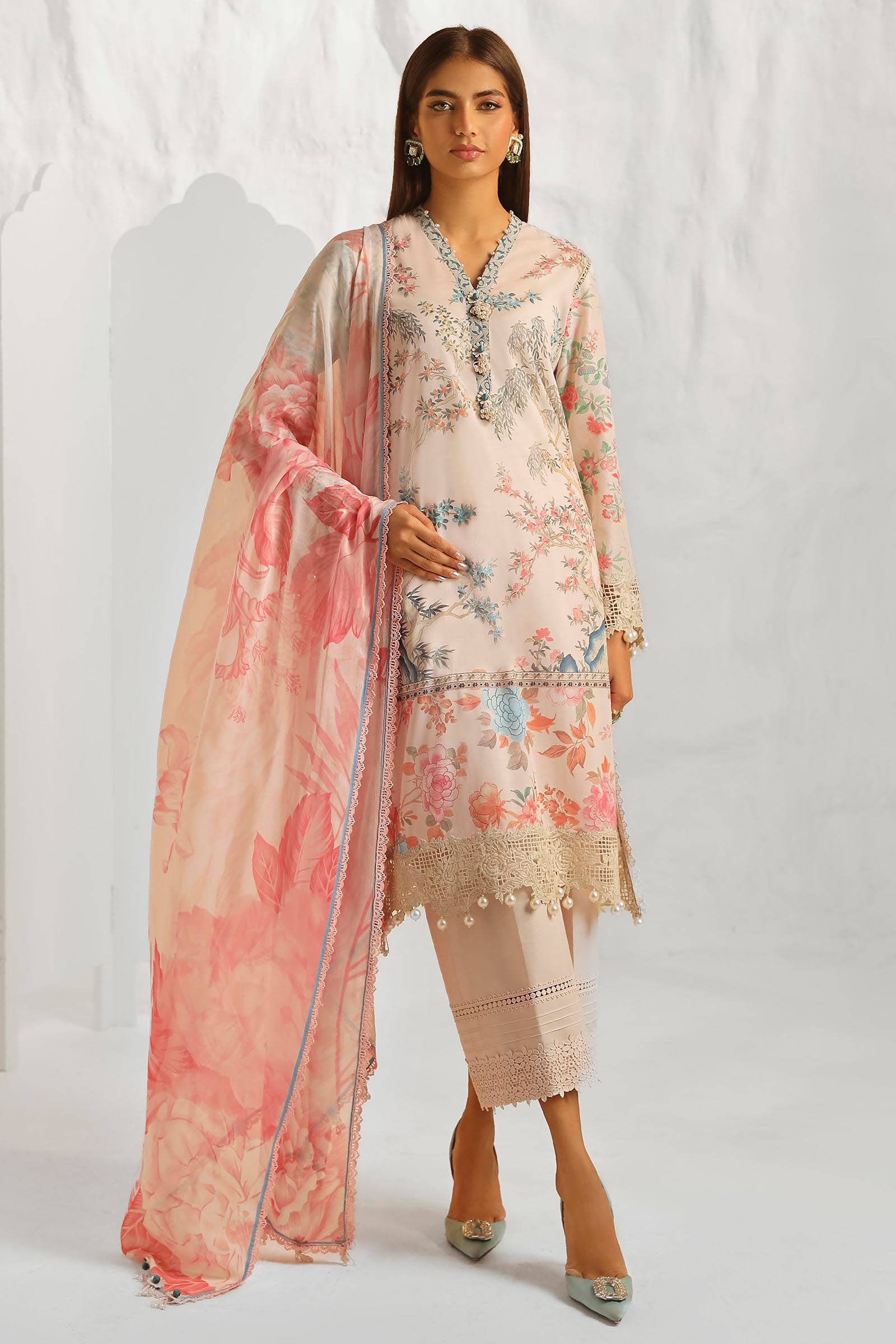 Sana Safinaz | Muzlin Summer 24 | 001A-CI by Designer Sana Safinaz - House of Maryam - Pakistani Designer Ethnic Wear in {{ shop.shopifyCountryName }}