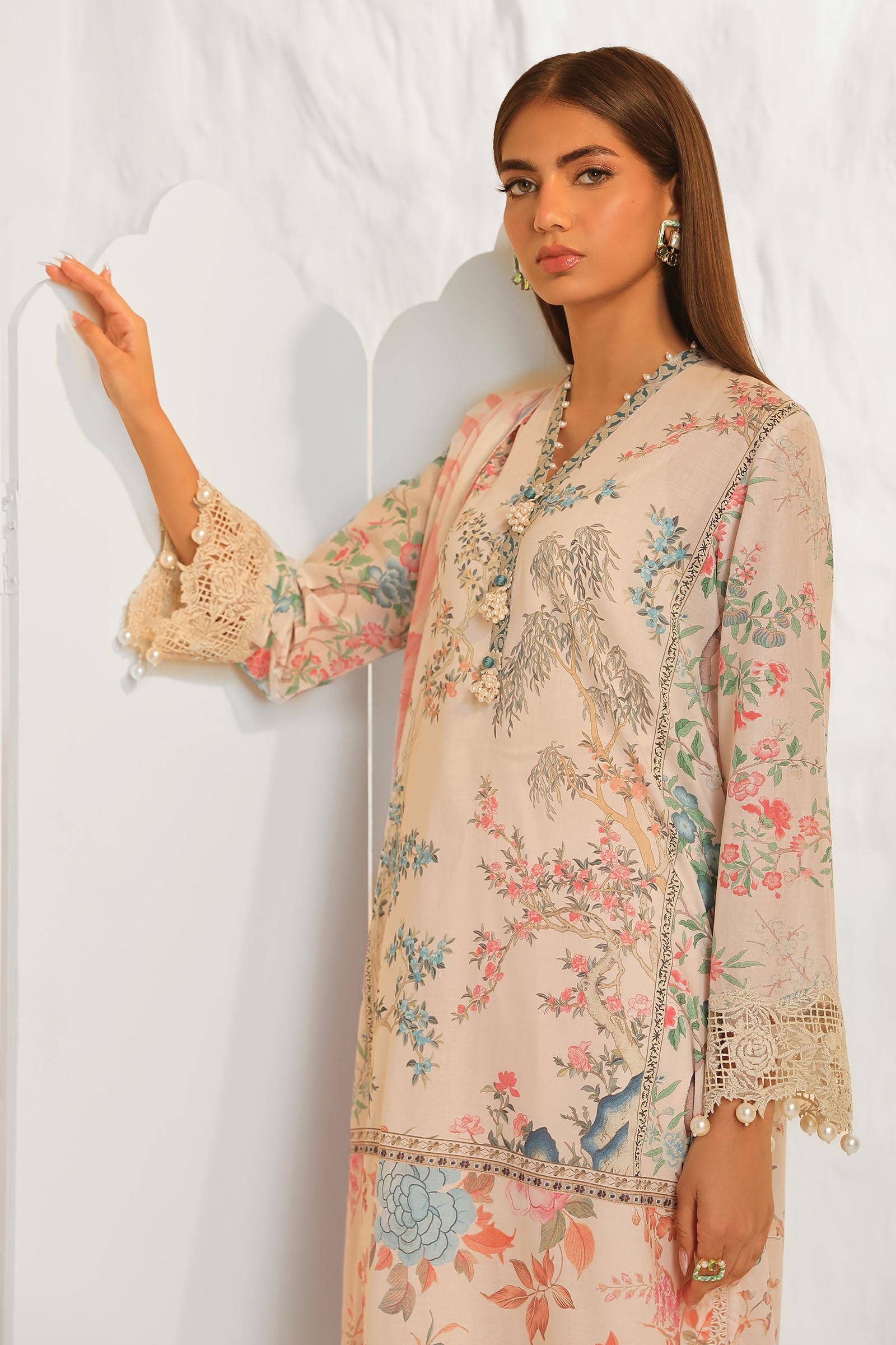 Sana Safinaz | Muzlin Summer 24 | 001A-CI by Designer Sana Safinaz - House of Maryam - Pakistani Designer Ethnic Wear in {{ shop.shopifyCountryName }}