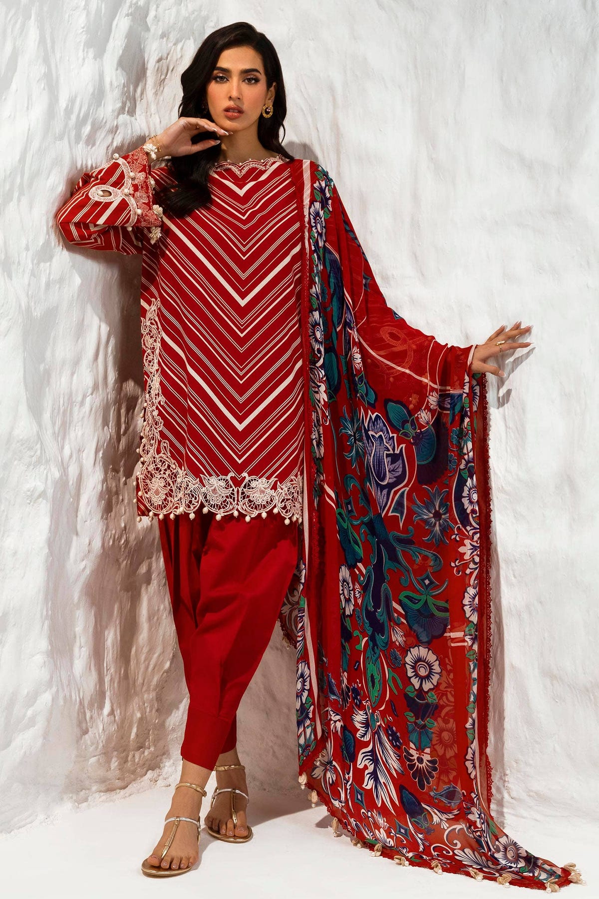 Sana Safinaz | Muzlin Summer 24 | 002A-CI -  Sana Safinaz Luxury - Original Designer Dress - House of Maryam