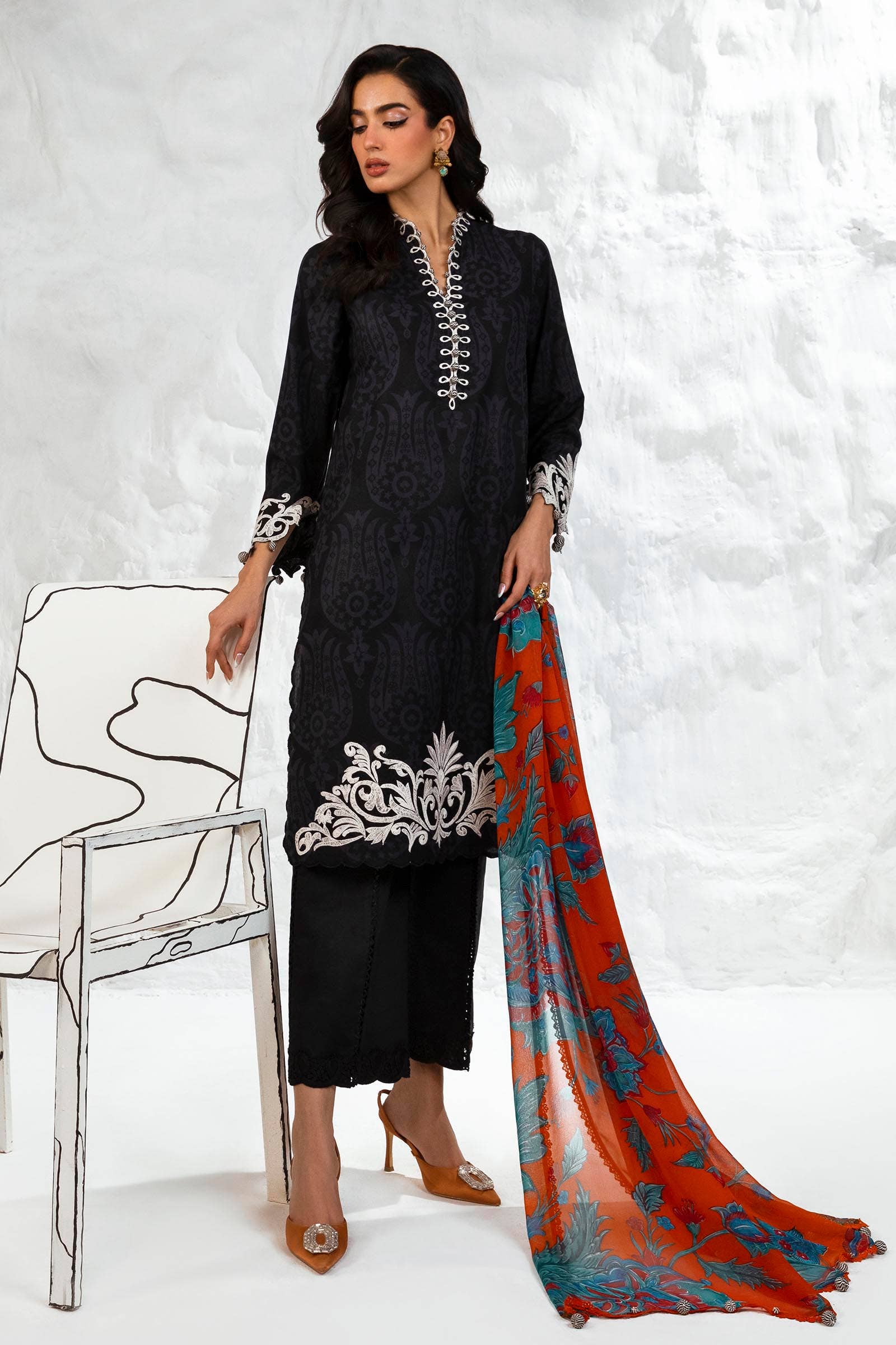 Sana Safinaz | Muzlin Summer 24 | 003A-CI by Designer Sana Safinaz - House of Maryam - Pakistani Designer Ethnic Wear in {{ shop.shopifyCountryName }}