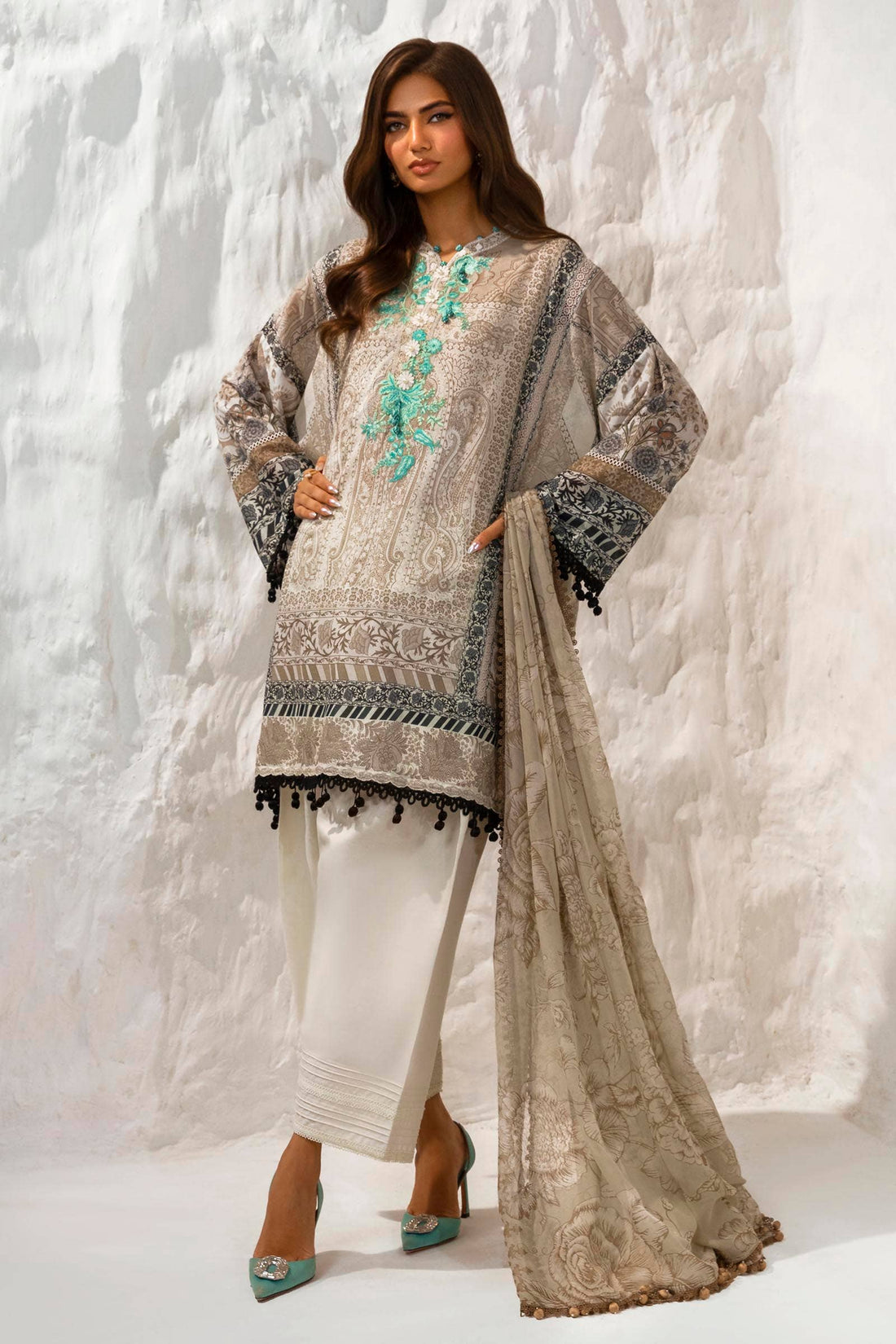 Sana Safinaz | Muzlin Summer 24 | 006A-CI by Designer Sana Safinaz - House of Maryam - Pakistani Designer Ethnic Wear in {{ shop.shopifyCountryName }}