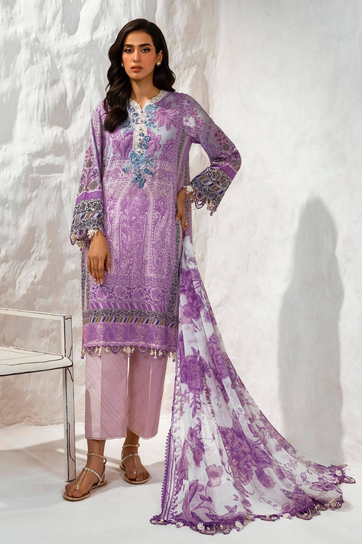 Sana Safinaz | Muzlin Summer 24 | 006B-CI -  Sana Safinaz Luxury - Original Designer Dress - House of Maryam
