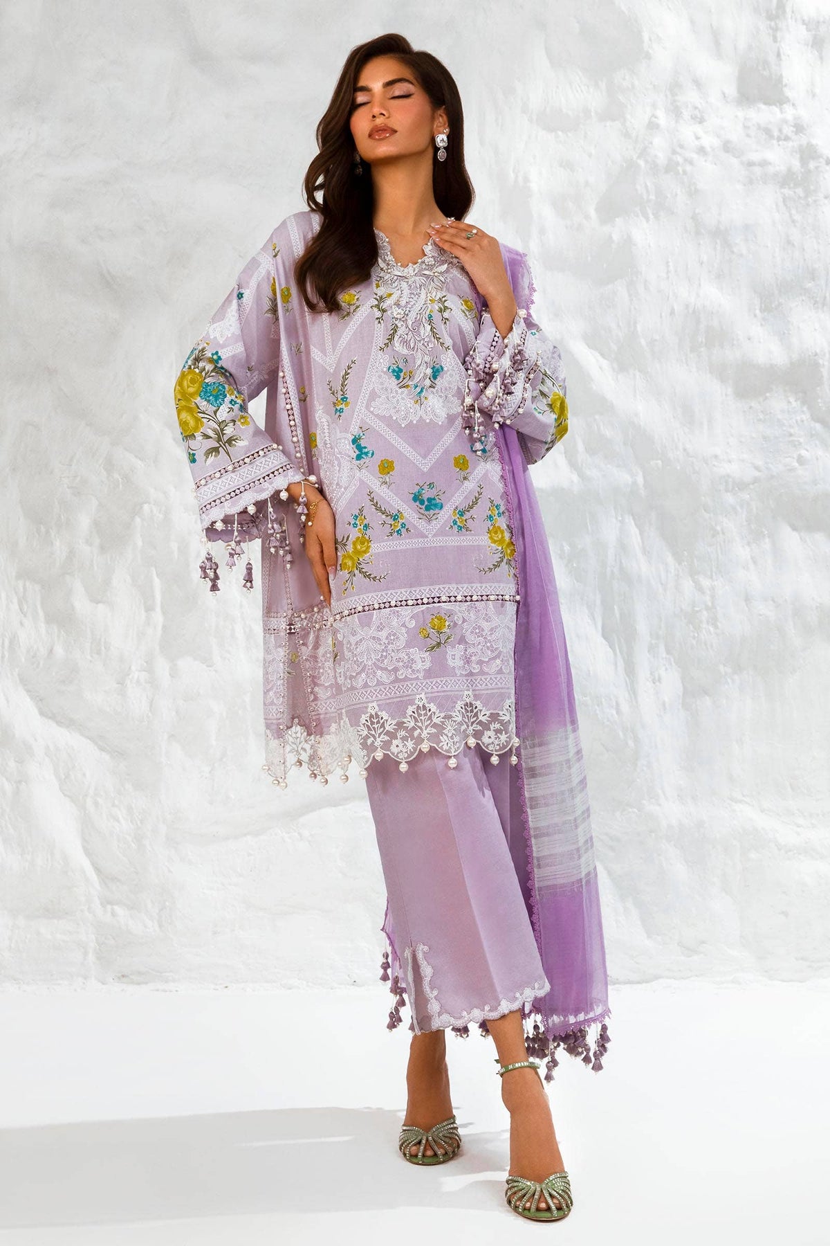 Sana Safinaz | Muzlin Summer 24 | 007A-DG -  Sana Safinaz Luxury - Original Designer Dress - House of Maryam