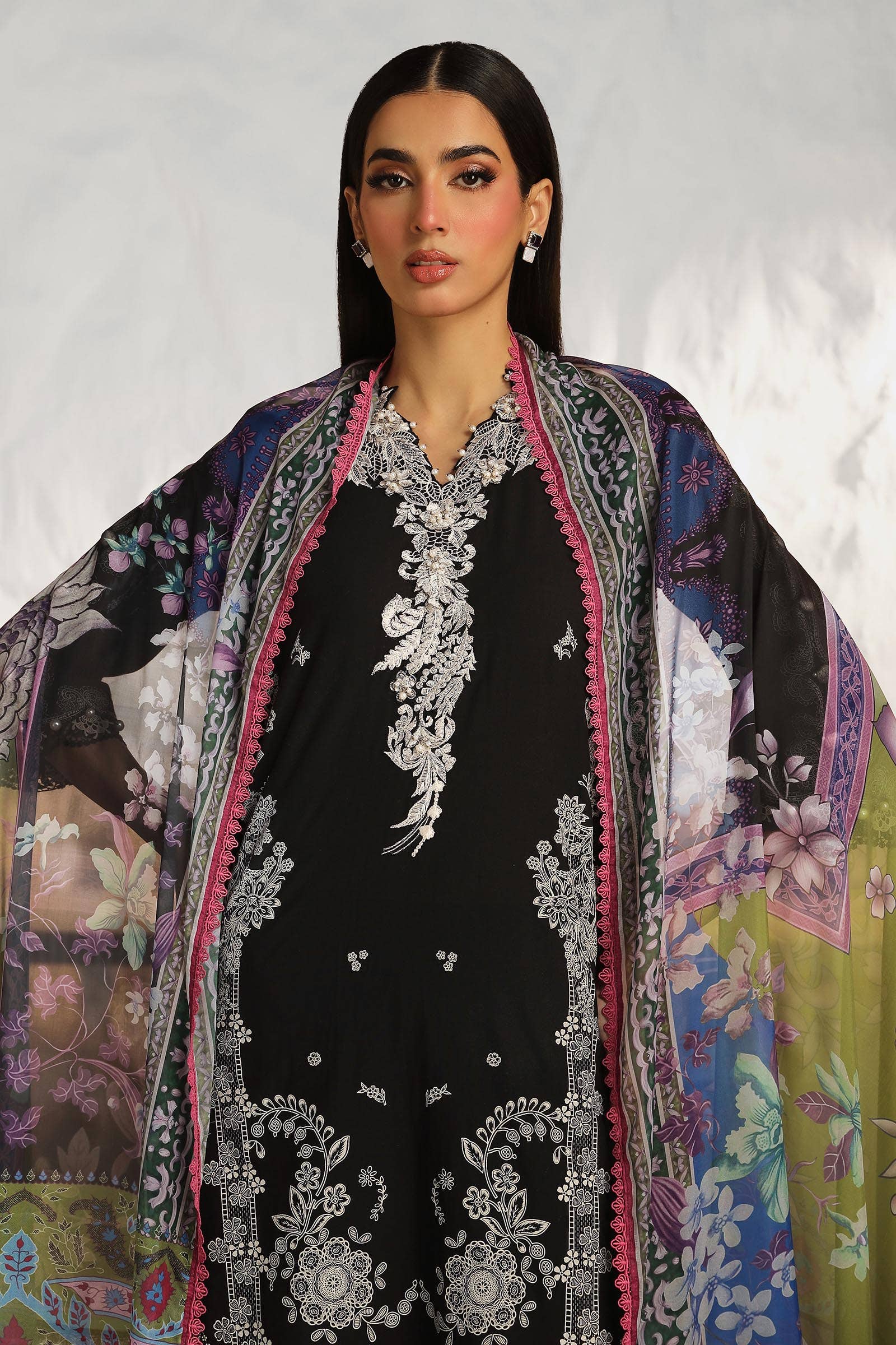 Sana Safinaz | Muzlin Summer 24 | 008A-CK by Designer Sana Safinaz - House of Maryam - Pakistani Designer Ethnic Wear in {{ shop.shopifyCountryName }}