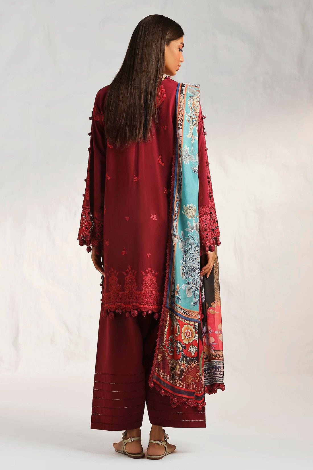 Sana Safinaz | Muzlin Summer 24 | 008B-CK by Designer Sana Safinaz - House of Maryam - Pakistani Designer Ethnic Wear in {{ shop.shopifyCountryName }}