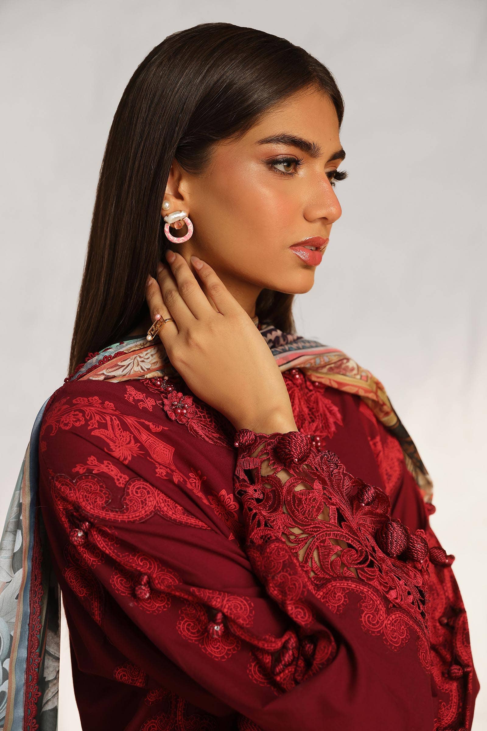 Sana Safinaz | Muzlin Summer 24 | 008B-CK by Designer Sana Safinaz - House of Maryam - Pakistani Designer Ethnic Wear in {{ shop.shopifyCountryName }}