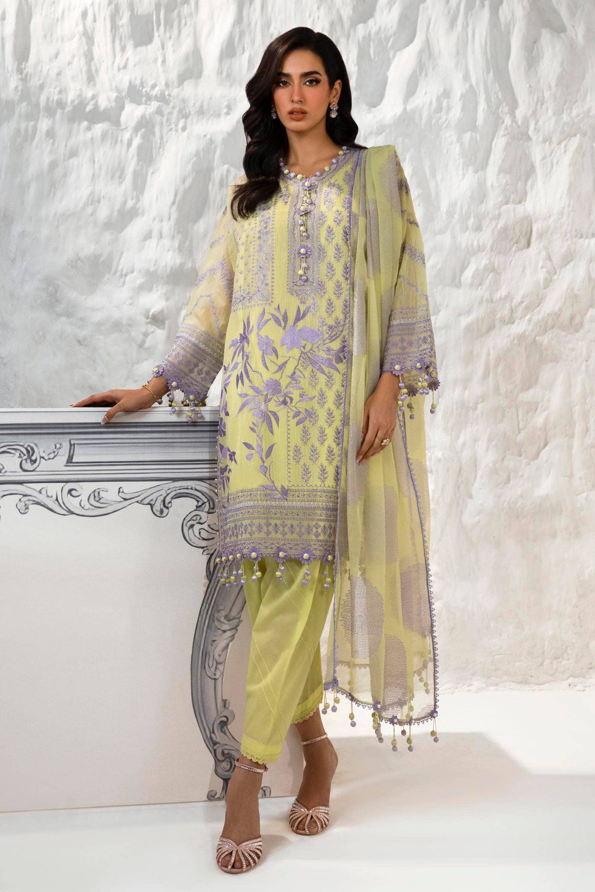 Sana Safinaz | Muzlin Summer 24 | 010A-CT -  Sana Safinaz Luxury - Original Designer Dress - House of Maryam