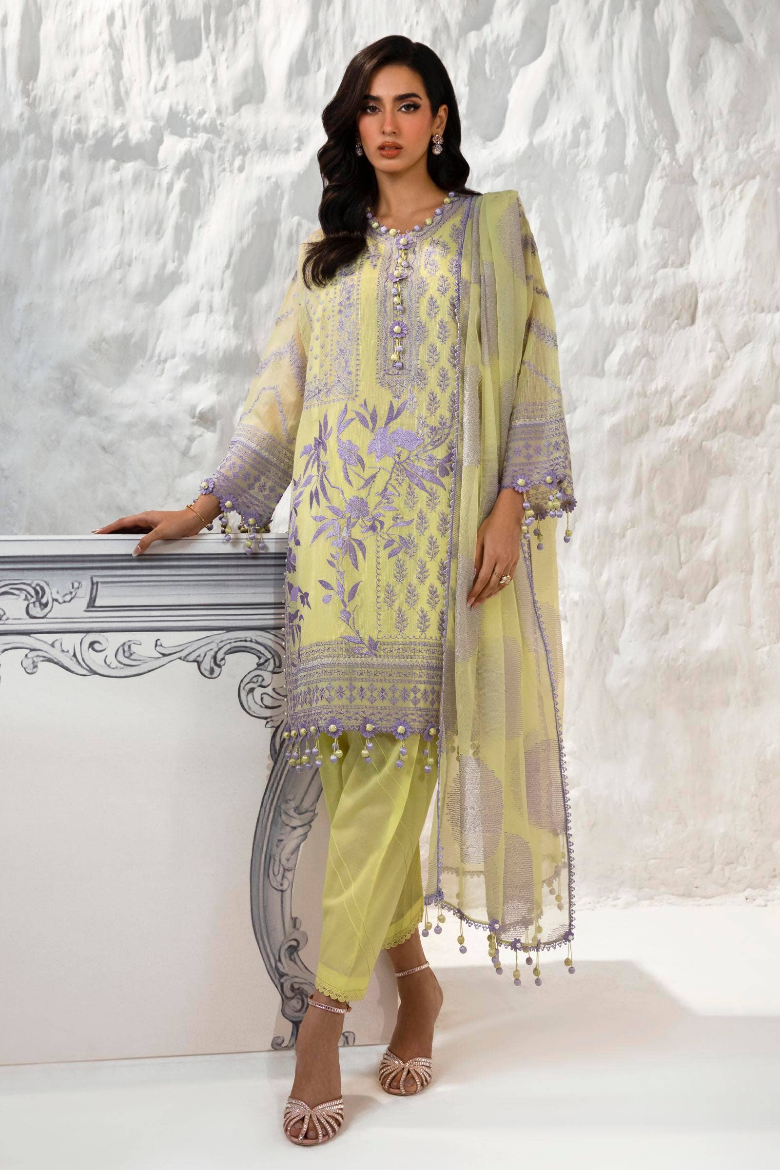 Sana Safinaz | Muzlin Summer 24 | 010A-CT by Designer Sana Safinaz - House of Maryam - Pakistani Designer Ethnic Wear in {{ shop.shopifyCountryName }}