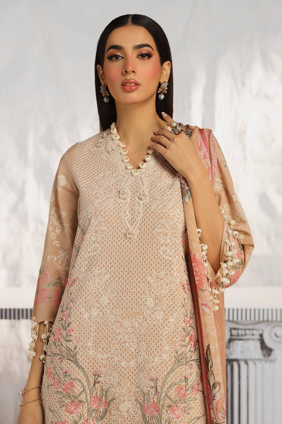 Sana Safinaz | Muzlin Summer 24 | 012B-CJ -  Sana Safinaz Luxury - Original Designer Dress - House of Maryam