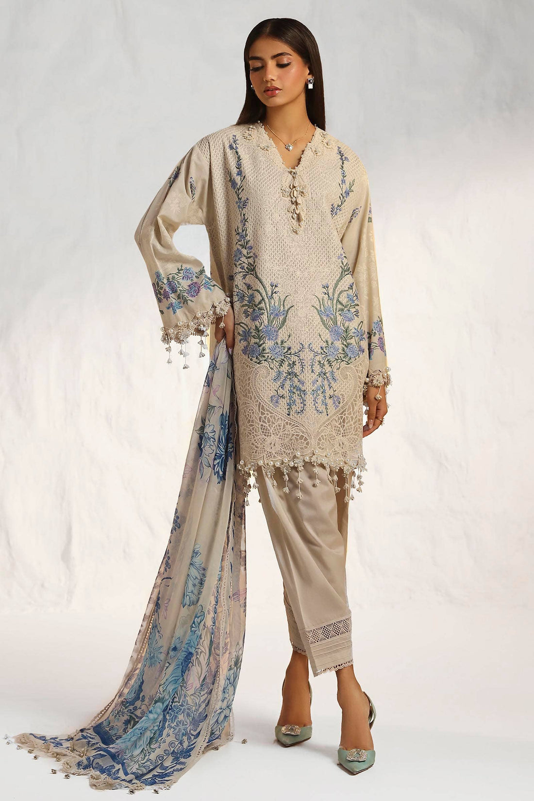 Sana Safinaz | Muzlin Summer 24 | 012B-CJ by Designer Sana Safinaz - House of Maryam - Pakistani Designer Ethnic Wear in {{ shop.shopifyCountryName }}