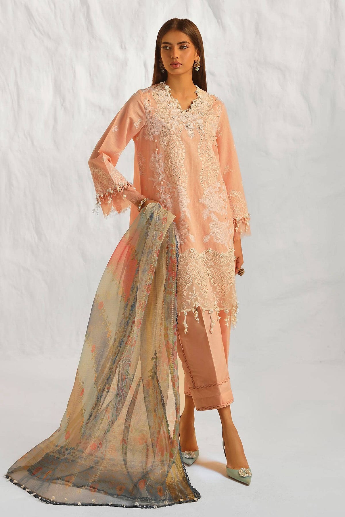 Sana Safinaz | Muzlin Summer 24 | 013A-DH -  Sana Safinaz Luxury - Original Designer Dress - House of Maryam