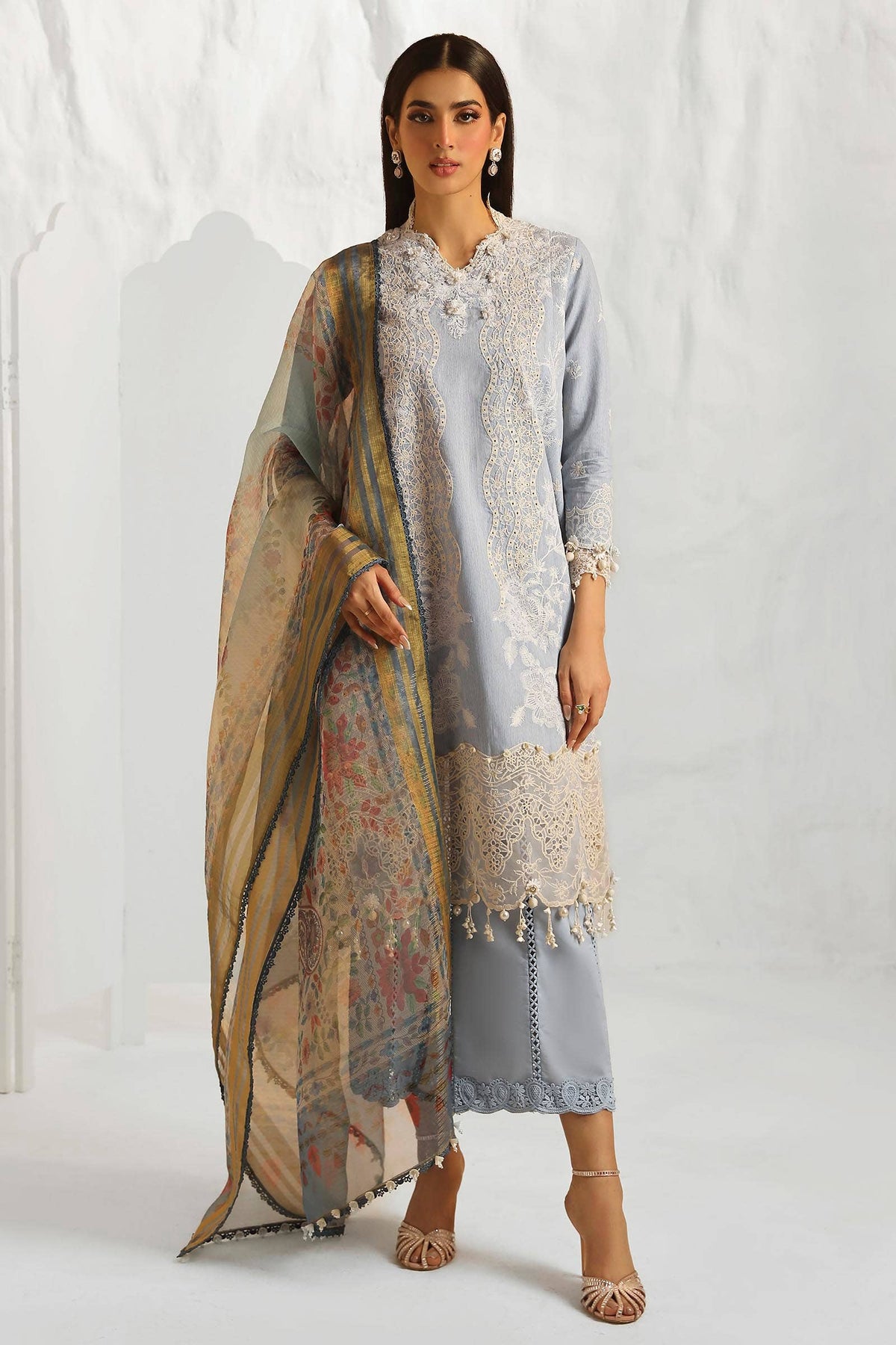 Sana Safinaz | Muzlin Summer 24 | 013B-DH -  Sana Safinaz Luxury - Original Designer Dress - House of Maryam