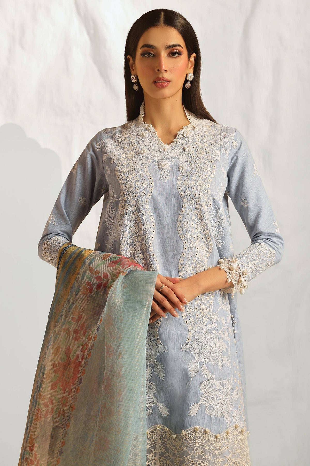 Sana Safinaz | Muzlin Summer 24 | 013B-DH -  Sana Safinaz Luxury - Original Designer Dress - House of Maryam