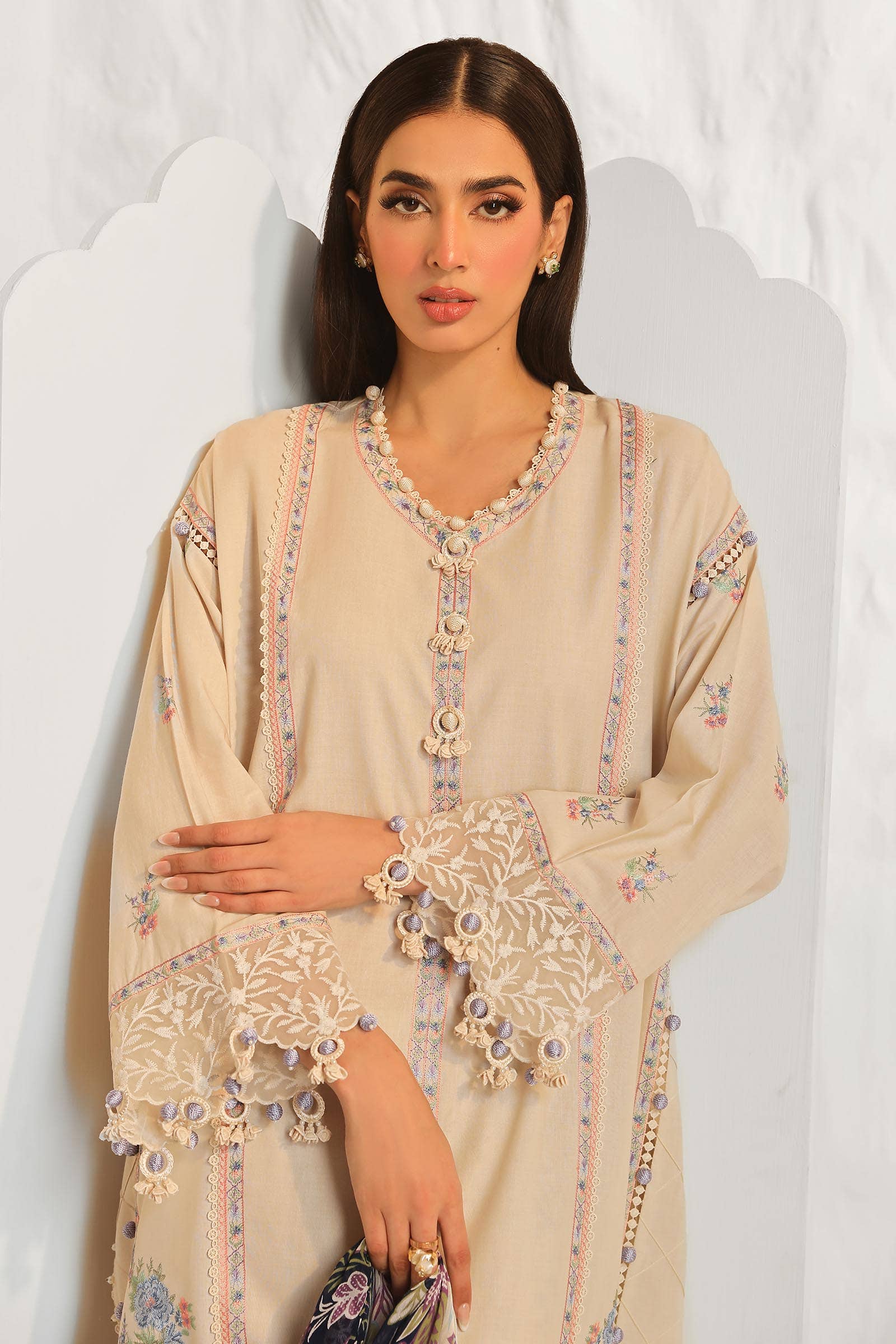 Sana Safinaz | Muzlin Summer 24 | 014A-CJ by Designer Sana Safinaz - House of Maryam - Pakistani Designer Ethnic Wear in {{ shop.shopifyCountryName }}