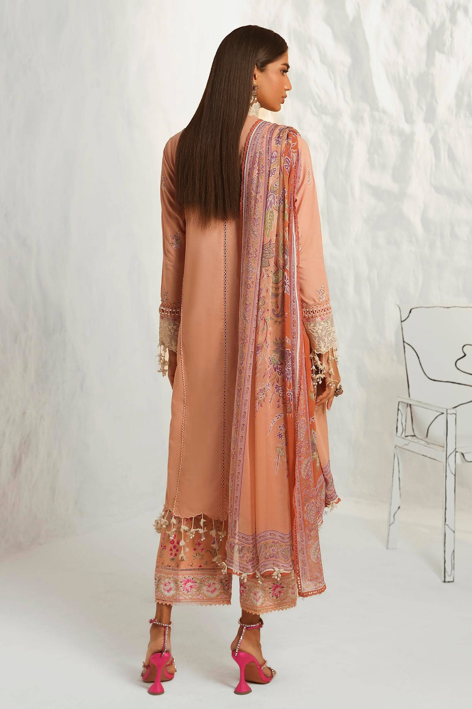 Sana Safinaz | Muzlin Summer 24 | 014B-CJ by Designer Sana Safinaz - House of Maryam - Pakistani Designer Ethnic Wear in {{ shop.shopifyCountryName }}