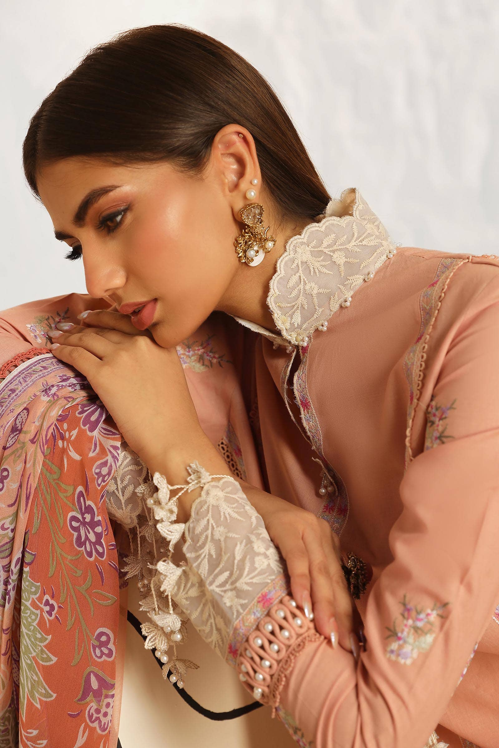 Sana Safinaz | Muzlin Summer 24 | 014B-CJ by Designer Sana Safinaz - House of Maryam - Pakistani Designer Ethnic Wear in {{ shop.shopifyCountryName }}