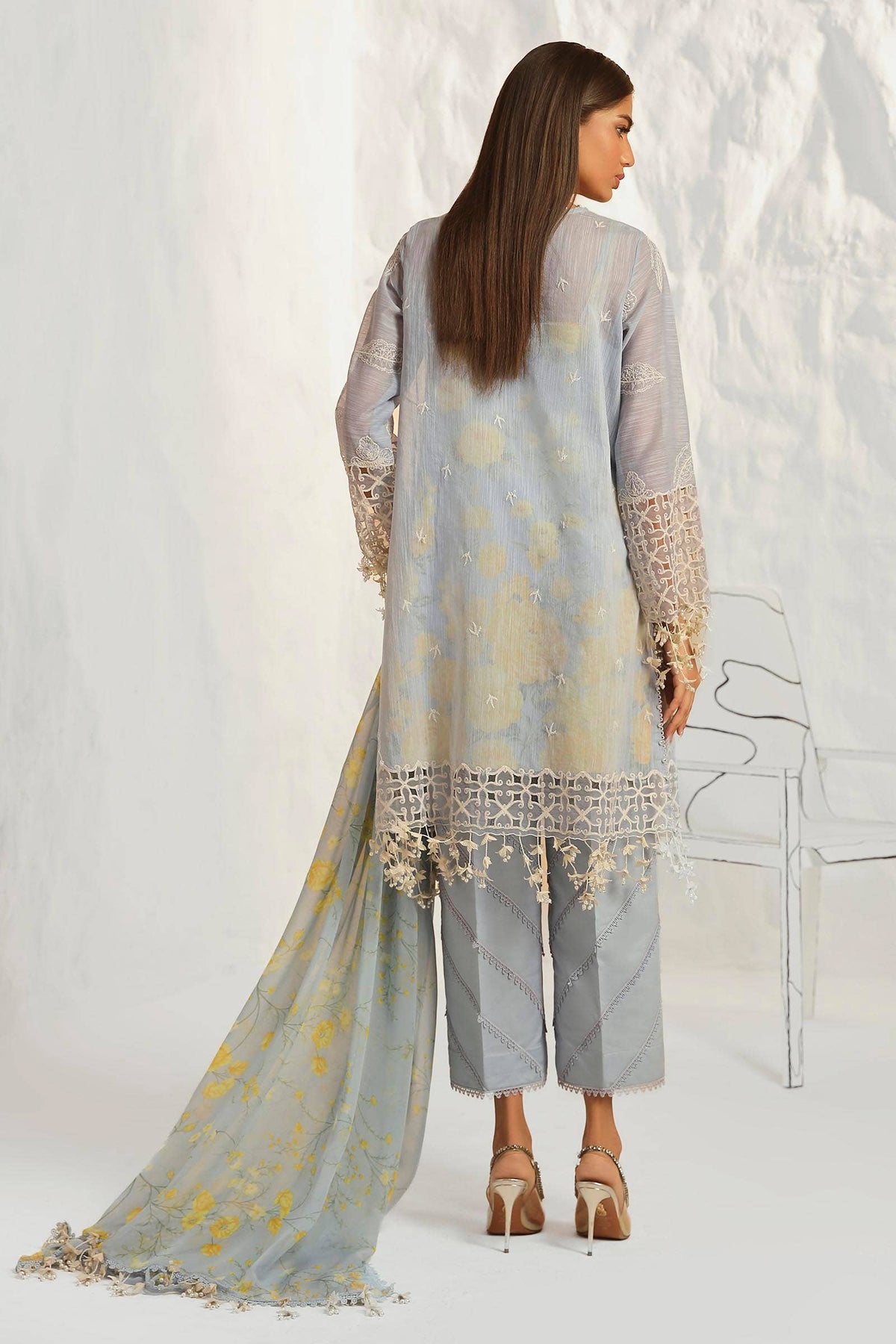 Sana Safinaz | Muzlin Summer 24 | 016A-CJ -  Sana Safinaz Luxury - Original Designer Dress - House of Maryam