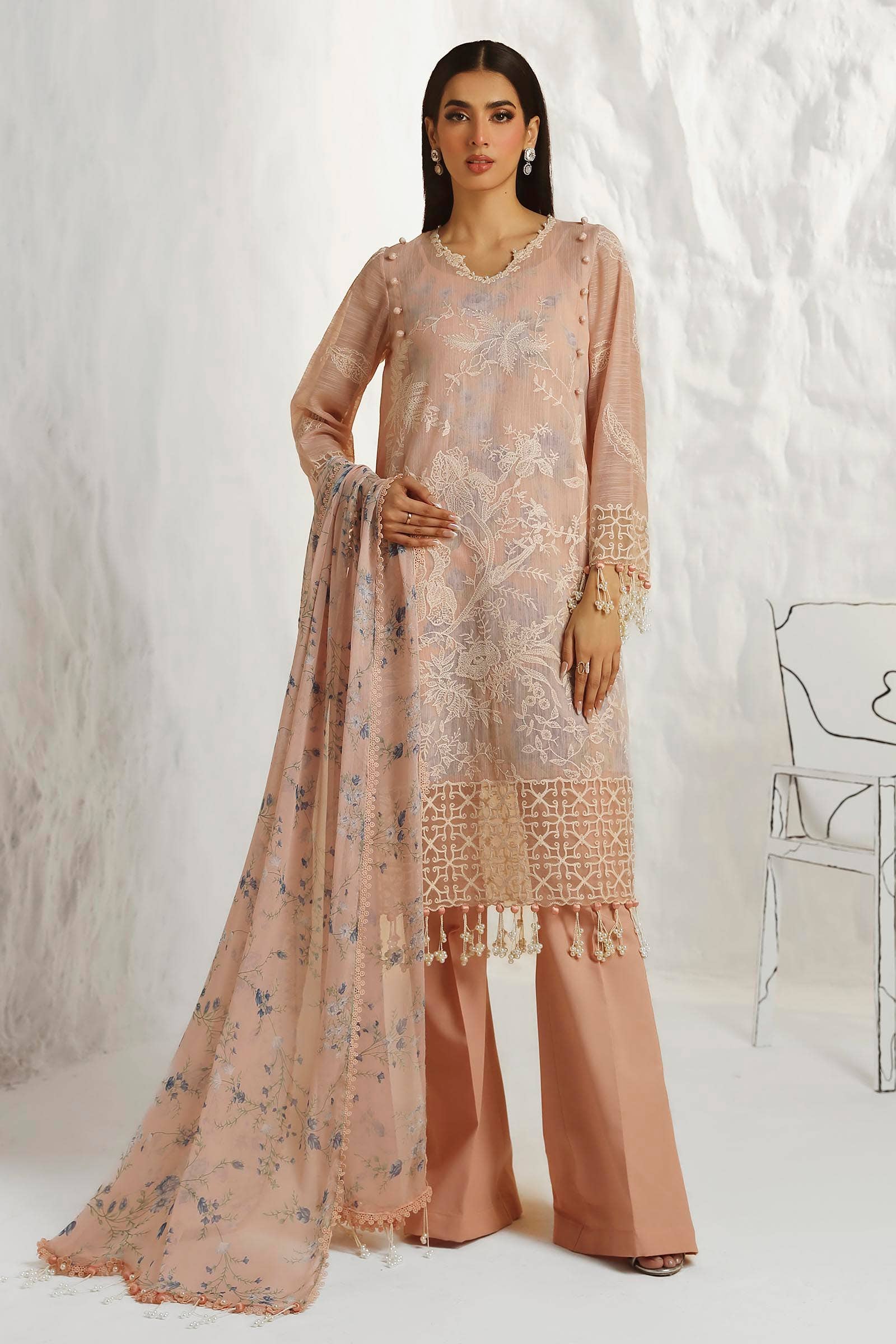 Sana Safinaz | Muzlin Summer 24 | 016B-CJ by Designer Sana Safinaz - House of Maryam - Pakistani Designer Ethnic Wear in {{ shop.shopifyCountryName }}