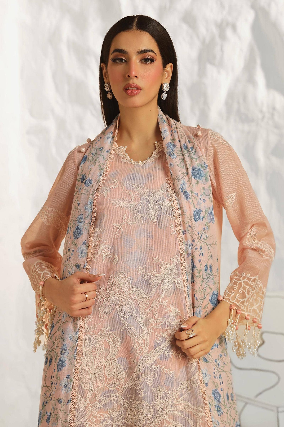 Sana Safinaz | Muzlin Summer 24 | 016B-CJ -  Sana Safinaz Luxury - Original Designer Dress - House of Maryam