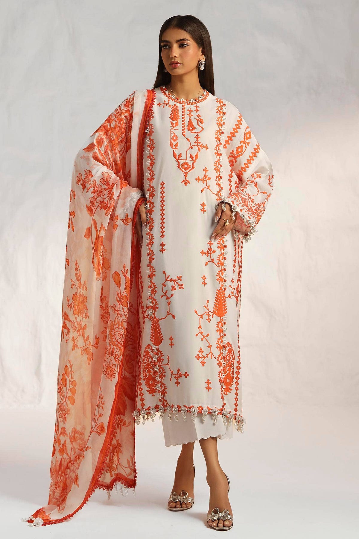 Sana Safinaz | Muzlin Summer 24 | 017B-CJ -  Sana Safinaz Luxury - Original Designer Dress - House of Maryam