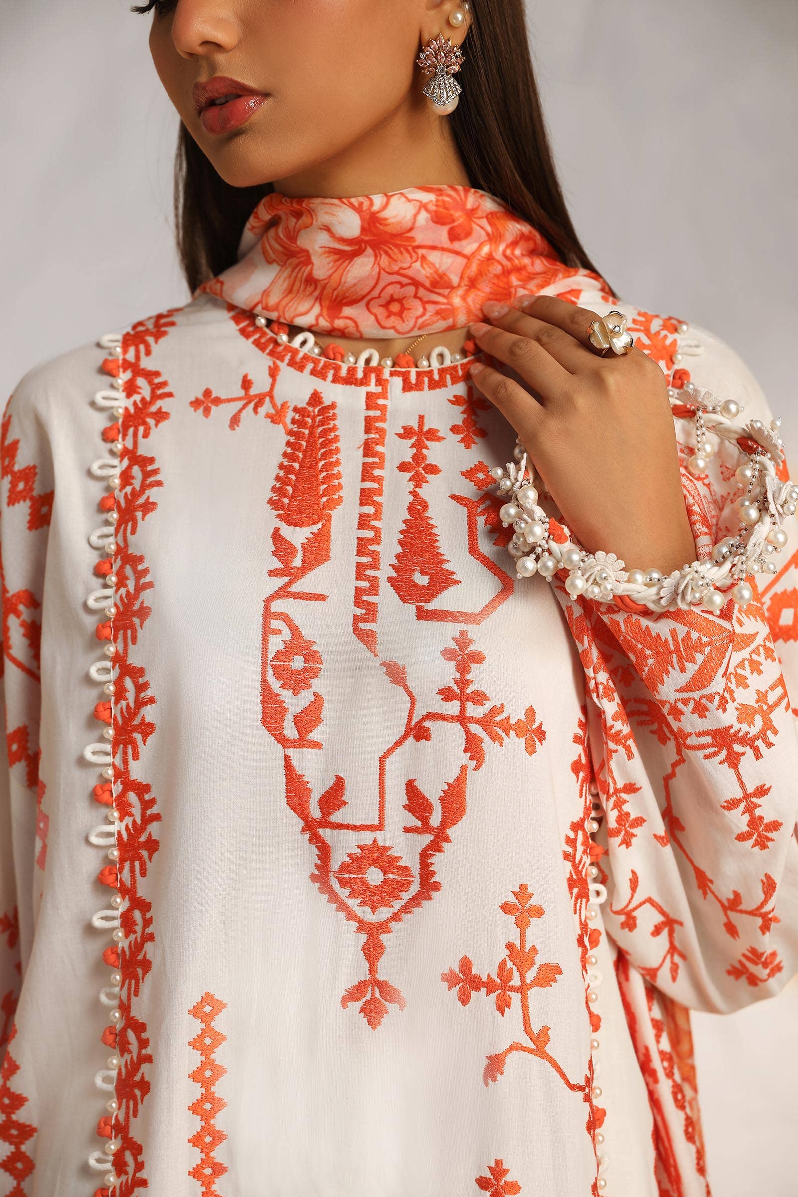 Sana Safinaz | Muzlin Summer 24 | 017B-CJ by Designer Sana Safinaz - House of Maryam - Pakistani Designer Ethnic Wear in {{ shop.shopifyCountryName }}