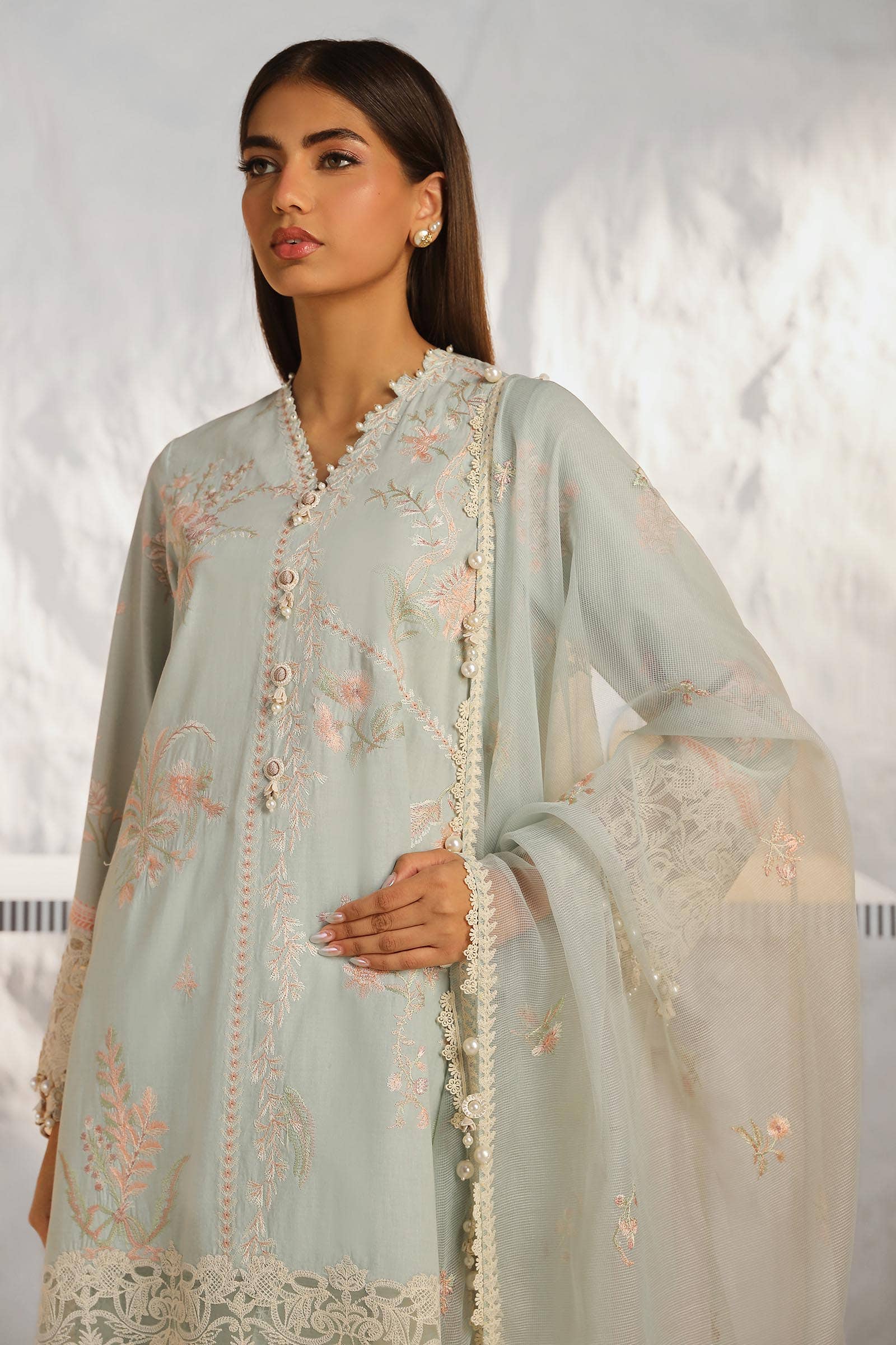 Sana Safinaz | Muzlin Summer 24 | 018A-CV by Designer Sana Safinaz - House of Maryam - Pakistani Designer Ethnic Wear in {{ shop.shopifyCountryName }}