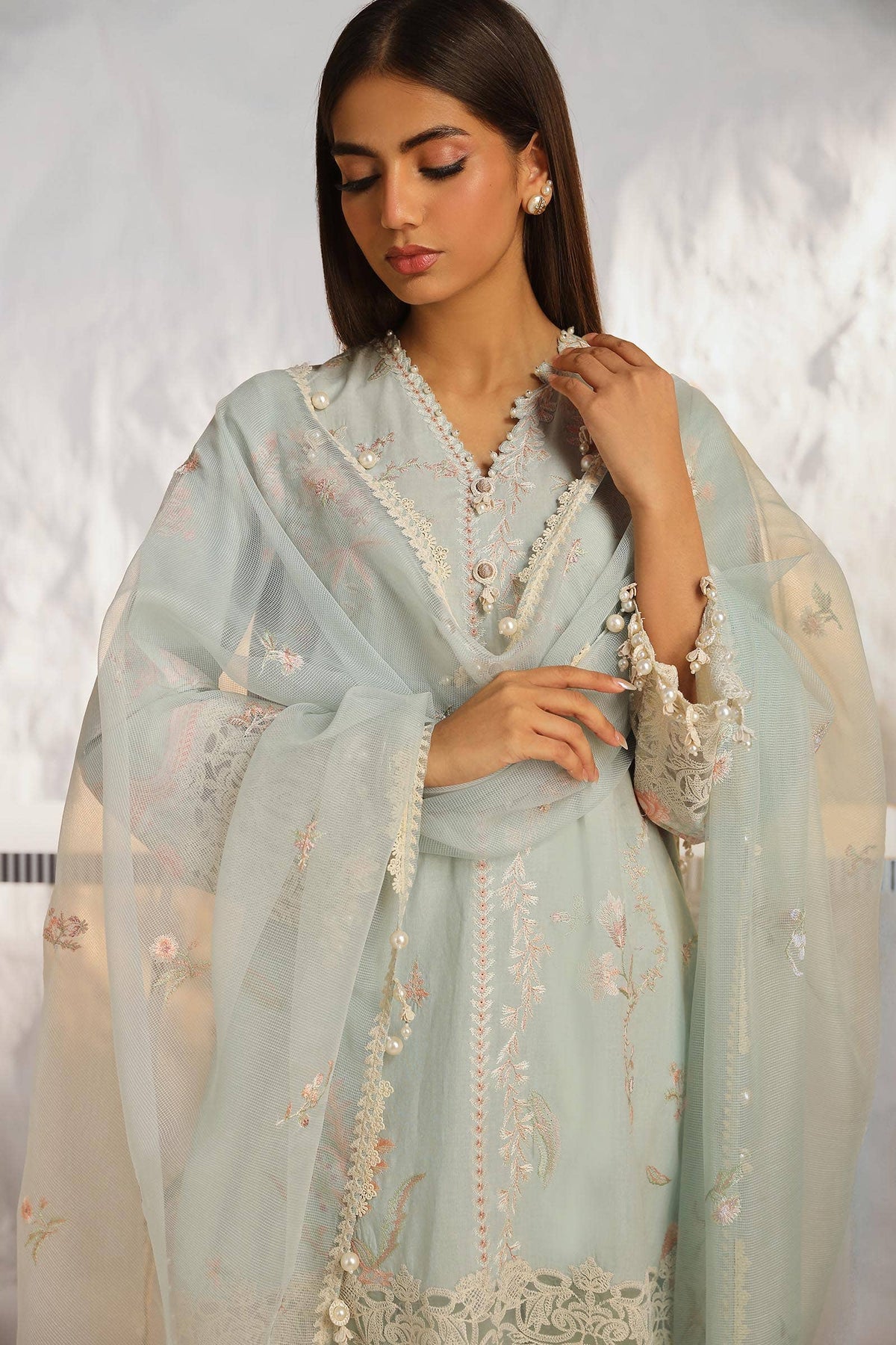 Sana Safinaz | Muzlin Summer 24 | 018A-CV -  Sana Safinaz Luxury - Original Designer Dress - House of Maryam