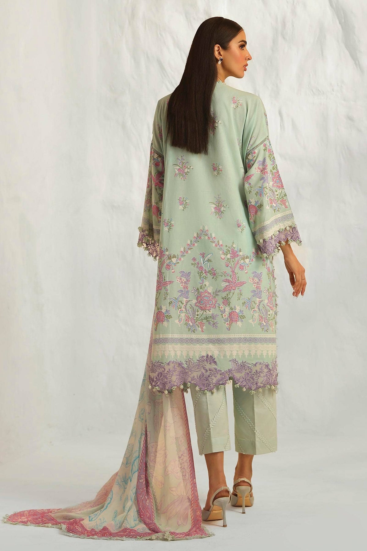 Sana Safinaz | Muzlin Summer 24 | 019B-CJ -  Sana Safinaz Luxury - Original Designer Dress - House of Maryam