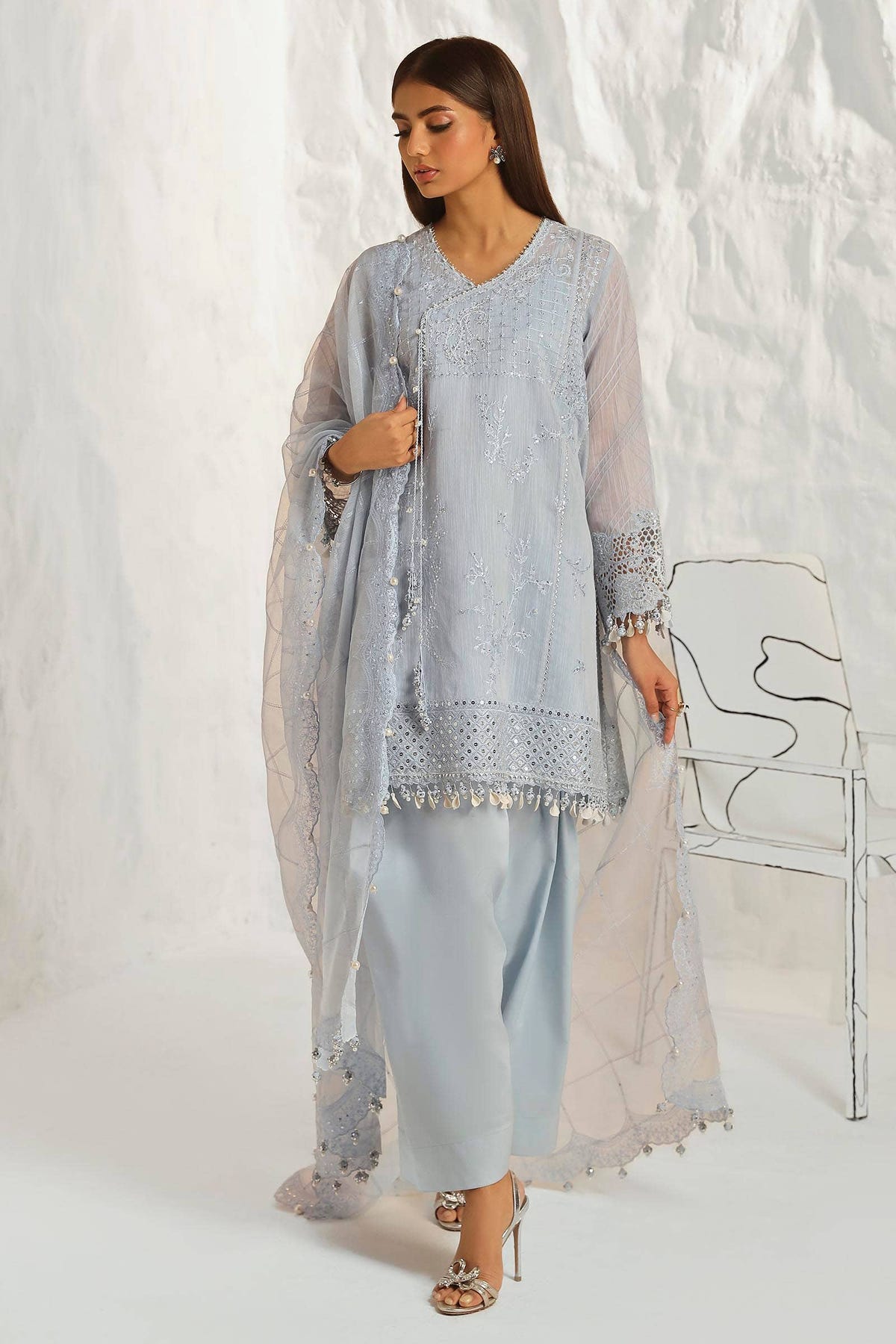 Sana Safinaz | Muzlin Summer 24 | 020A-CV -  Sana Safinaz Luxury - Original Designer Dress - House of Maryam