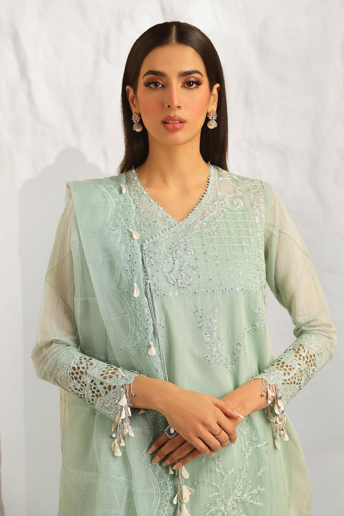 Sana Safinaz | Muzlin Summer 24 | 020B-CV -  Sana Safinaz Luxury - Original Designer Dress - House of Maryam